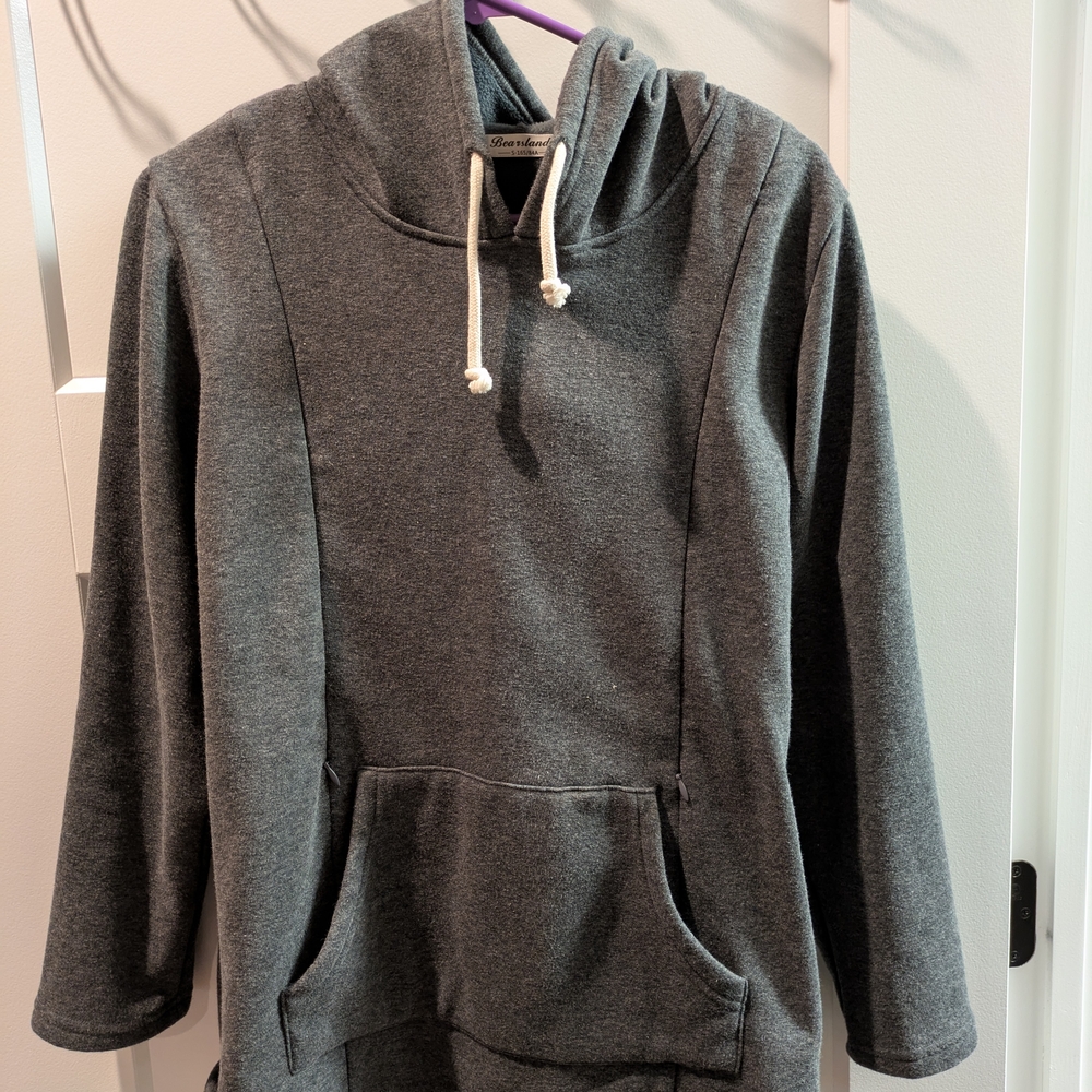 Nursing Gray Hoodie with Front Pocket